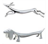 Soporte para palillos, tenedor y adorno navideño para festivales, de aleación, con diseño de ciervo salvaje y perros salchicha