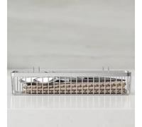 Soporte para palillos y organizador de utensilios de cocina en acero inoxidable 304 con escurridor de cubiertos y gancho lateral para colgar, con ventilación de 360 grados para un secado eficaz de