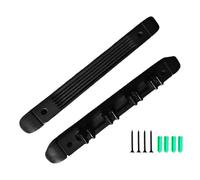 Soporte para Palos de para Piscina, 4 Clips para Tacos, Estante de Pared, Resistente y montado en la Pared, Elegante estantería de exhibición de Tacos de Madera Dura, práctico Accesorio para