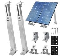 Soporte para Panel Solar,1 Pares de Soporte para Panel Solar de Suelo de Aluminio con áNgulo Ajustable de 15°-30°, Adecuado para Barcos, Autocaravanas, Sistemas de Techo Fuera de La Red