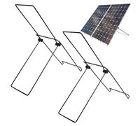 Soporte para panel solar, soporte para panel solar, 2 unidades de soportes de montaje para panel, rack de panel de acero móvil, soporte de panel solar plegable, ligero para actividades al aire libre
