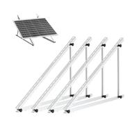 Soporte para panel solar y central eléctrica, aluminio, ángulo ajustable 0-90°, 100 W-800 W, kit de instalación para techo plano/balcón/techo de coche, 2 pares