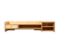 Soporte para Pantalla De Escritorio | Soporte Elevador Para Oficina Organización,Estante Madera Natural Accesorios Escolar Almacenamiento Organizador Hogar