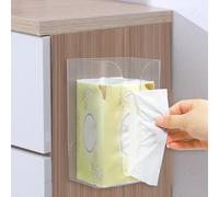 Soporte para pañuelos cosméticos, soporte de pared, servilletas, organizador para cocina, baño, inodoro, transparente/verde, 19 x 12 x 8,5 cm