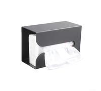 Soporte para pañuelos de aluminio invertido montado en la pared para uso en interiores con enfoque en la optimización vertical del espacio (gris)