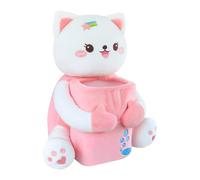 Soporte para pañuelos de coche, almacenamiento 2 en 1, bonito organizador de dibujos animados, de basura para coche, contenedor de almacenamiento de consola de vehículo, accesorios interiores