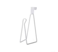 Soporte para papel higiénico colgante de baño sobre el tanque en acero inoxidable, diseñado para ahorrar espacio y mejorar el hogar simple y funcional (blanco)