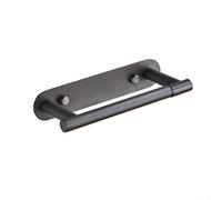 Soporte para papel higiénico de acero inoxidable montado en la pared con mecanismo giratorio para un fácil cambio de rollo, instalación de masilla automática y tornillo oculto (gris)
