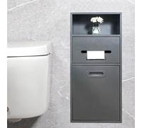 Soporte para Papel higiénico de Pared de Acero Inoxidable 304 con estantes, Almacenamiento Integrado para baño y Bote de Basura (11.8 Pulgadas de Ancho x 5.5 Pulgadas de Profundidad x 25.9 p