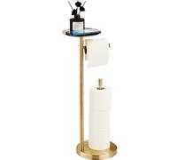 Soporte para Papel higiénico Dorado Cepillado con Estante para teléfono, Soporte para Rollo de Papel higiénico Beelee, dispensador de Rollos de Papel higiénico, BA7783BG