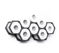 Soporte para Papel higiénico, Estante de baño, decoración de baño, Estante de Papel higiénico, Soporte de Madera para Papel higiénico de Panal (Gris)