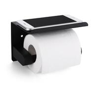 Soporte para Papel higiénico sin taladrar, Soporte para Papel higiénico, Color Negro, Soporte para Rollos de Papel higiénico, de Acero Inoxidable, para Cocina y baño