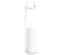 Soporte para Papel higiénico, Soporte de Papel higiénico de pie, Soporte de Papel higiénico Blanco para 4 Rollos, Soporte de Papel higiénico con Almacenamiento Bathth