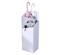Soporte para Paraguas con Bandeja de Almacenamiento, Soporte Impermeable de WPC para Bastones, Ideal para recibidor, Oficina o hogar. Estante Resistente para Interiores, p