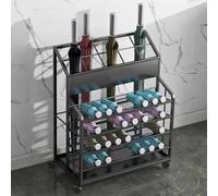 Soporte para paraguas con gran capacidad para bastones y bastones, bandeja de goteo desmontable, ideal para palos de golf y uso al aire libre