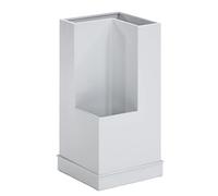 Soporte para paraguas creativo de 2 capas con bandeja de goteo extraíble, moderno estante de metal para paraguas para entrada, pasillo, soporte para paraguas para puerta delantera (color: bianco