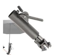 Soporte para paraguas de carrito de golf, soporte para sombrilla para cochecito, abrazadera de doble bloqueo, clip de conector ajustable para cochecito de paseo al manillar, soporte de paraguas de