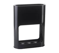 Soporte para paraguas de lluvia, color sólido, antideslizante, universal, 4 ranuras, para el hogar, sala de estar, puerta, puerta, soporte de almacenamiento blanco (color: negro)