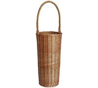Soporte para paraguas de ratán para almacenamiento de bastón, elegante decoración de oficina y sala de estar, ideal para pasillo, vestíbulo, organizador de cesta de mimbre