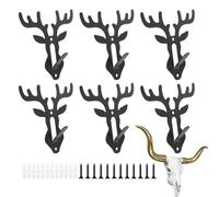 Soporte para pared de cráneo de, soporte de pared de cabeza de - Cráneo de acero - Prostitutas - 6 unidades, pantalla de montaje en pared para el hogar, diadema de multiusos para