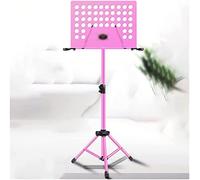 Soporte para partituras al aire libre para conductor de orquesta soporte para partituras de partituras soporte de trípode, soporte de música portátil, clip de 8 colores (color: rosa)