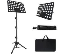 Soporte para partituras de 70 pulgadas, soporte de música elevado, soporte ajustable portátil plegable con bolsa de transporte para guitarra, ukelele, violín (versión superior, 1 paquete)