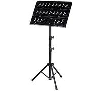 Soporte para partituras de orquesta plegable ajustable soporte para partituras de música base trípode para orquestas coros (color: Schwarz)
