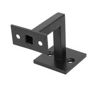 Soporte para pasamanos de acero inoxidable 304, color negro mate, para pasamanos de madera, tubo redondo, cuadrado, interior y exterior, diseño loft