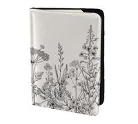 Soporte para pasaporte con estampado botánico de hierbas florales, artículos esenciales de viaje, cartera antirrobo para tarjetas y pasaportes, tamaño para adaptarse a todos los pasaportes estándar