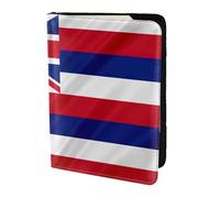 Soporte para pasaporte con estampado de bandera de Hawái, artículos esenciales de viaje, cartera antirrobo para tarjetas y pasaportes, tamaño para adaptarse a todos los pasaportes estándar