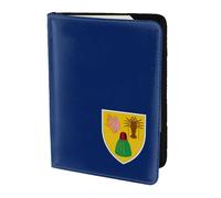 Soporte para pasaporte con estampado de bandera de las Islas Turcas y Caicos, artículos esenciales de viaje, cartera antirrobo para tarjetas y pasaportes, tamaño para adaptarse a todos los pasaportes