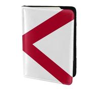 Soporte para pasaporte con estampado de bandera del estado de Alabama, artículos esenciales de viaje, cartera antirrobo para tarjetas y pasaportes, tamaño para adaptarse a todos los pasaportes