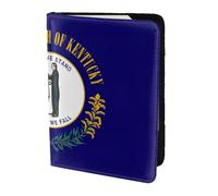Soporte para pasaporte con estampado de bandera del estado de Kentucky, artículos esenciales de viaje, cartera antirrobo para tarjetas y pasaportes, tamaño para adaptarse a todos los pasaportes