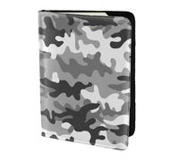 Soporte para pasaporte con estampado de camuflaje digital, artículos esenciales de viaje, cartera antirrobo para tarjetas y pasaportes, tamaño para adaptarse a todos los pasaportes estándar