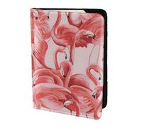Soporte para pasaporte con estampado de flamencos, artículos esenciales de viaje, cartera antirrobo para tarjetas y pasaportes, tamaño para adaptarse a todos los pasaportes estándar