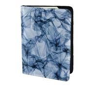 Soporte para pasaporte con estampado de mármol azul oscuro, artículos esenciales de viaje, cartera antirrobo para tarjetas y pasaportes, tamaño para adaptarse a todos los pasaportes estándar