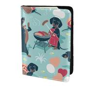 Soporte para pasaporte con estampado de perros calientes y limonada, artículos esenciales de viaje, cartera antirrobo para tarjetas y pasaportes, tamaño para adaptarse a todos los pasaportes estándar