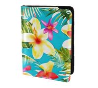 Soporte para pasaporte con estampado hawaiano de estilo veraniego, artículos esenciales de viaje, cartera antirrobo para tarjetas y pasaportes, tamaño para adaptarse a todos los pasaportes estándar