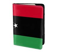 Soporte para pasaporte con impresión de bandera de Libia, artículos esenciales de viaje, cartera antirrobo para tarjetas y pasaportes, tamaño para adaptarse a todos los pasaportes estándar