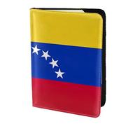 Soporte para pasaporte con impresión de bandera de Venezuela, artículos esenciales de viaje, cartera antirrobo para tarjetas y pasaportes, tamaño para adaptarse a todos los pasaportes estándar