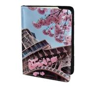 Soporte para pasaporte con impresión de la Torre Eiffel de París, artículos esenciales de viaje, cartera antirrobo para tarjetas y pasaportes, tamaño para adaptarse a todos los pasaportes estándar