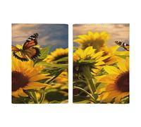Soporte para pasaporte de mariposa de girasol para mujeres y hombres, fundas para tarjetas para artículos esenciales de viaje, cartera de viaje para identificación, crédito, seguro, seguro social.