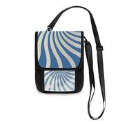 Soporte para pasaporte de viaje y cartera para el cuello, cartera de cuello de remolino para mujeres y hombres, bloqueo RFID, correa ajustable, 7.5 x 6 pulgadas, Twirl Swirl07, 7.5" x 6"