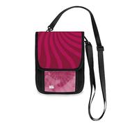 Soporte para pasaporte de viaje y cartera para el cuello, cartera de cuello de remolino para mujeres y hombres, bloqueo RFID, correa ajustable, 7.5 x 6 pulgadas, Twirl Swirl08, 7.5" x 6"