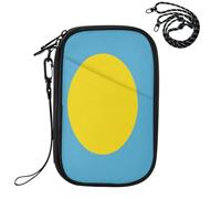 Soporte para pasaporte familiar para viajes, bandera nacional de Palau | Funda para tarjetas de vacunación, bonito libro de pasaporte para hombre, impermeable