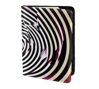 Soporte para pasaporte GIF con ilusión óptica en espiral, 14 cm, accesorios de viaje, organizador de bloqueo de documentos