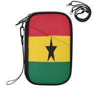 Soporte para pasaporte para hombres de viaje, bandera de Ghana | Organizador de documentos de viaje, funda protectora para pasaporte, funda tipo cartera para hombre, impermeable