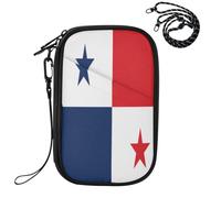 Soporte para pasaporte para hombres de viaje, bandera de Panamá | Funda para tarjetas de vacunación, funda para pasaporte, documentos de viaje, cartera para hombre, ultrafina