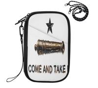 Soporte para pasaporte para viajes, bandera de Texas Come and Take It