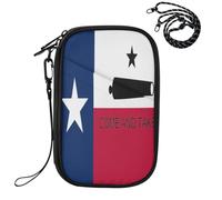Soporte para pasaporte para viajes con la bandera de Texas Come and Take It